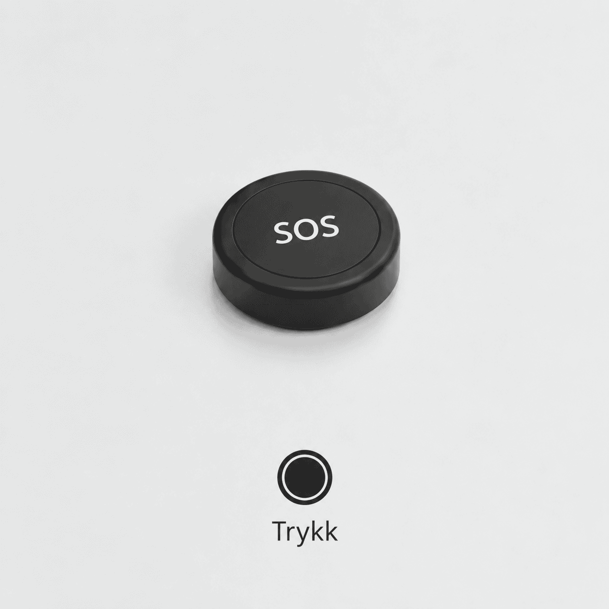 NESK Trygghetsknapp (Sort)